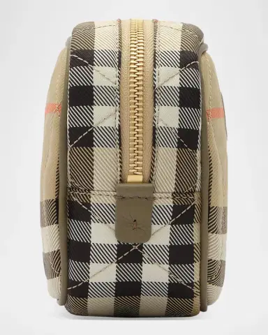 Burberry Horseshoe Quilted Check Wristlet Pouch Bag | Thumbnail 5 Burberry Horseshoe Quilted Check Wristlet Pouch Bag | Thumbnail 5