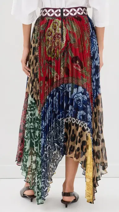 Alice + Olivia Katz Handkerchief Hem Midi Skirt Off The Grid Lg | Thumbnail 3 Alice + Olivia Katz Handkerchief Hem Midi Skirt Off The Grid Lg | Thumbnail 3