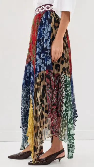 Alice + Olivia Katz Handkerchief Hem Midi Skirt Off The Grid Lg | Thumbnail 4 Alice + Olivia Katz Handkerchief Hem Midi Skirt Off The Grid Lg | Thumbnail 4