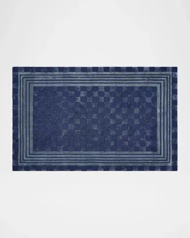 MacKenzie-Childs Indigo Blue Tonal Check Rug, 5 ' x 8 ' | Thumbnail 2 MacKenzie-Childs Indigo Blue Tonal Check Rug, 5 ' x 8 ' | Thumbnail 2