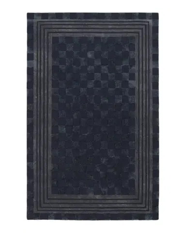MacKenzie-Childs Indigo Blue Tonal Check Rug, 5 ' x 8 ' | Thumbnail 1 MacKenzie-Childs Indigo Blue Tonal Check Rug, 5 ' x 8 ' | Thumbnail 1