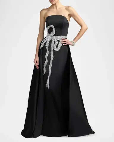 Mac Duggal Evening Strapless Satin Gown | Thumbnail 2 Mac Duggal Evening Strapless Satin Gown | Thumbnail 2