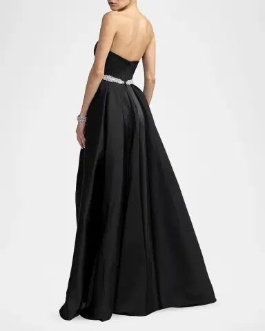 Mac Duggal Evening Strapless Satin Gown | Thumbnail 3 Mac Duggal Evening Strapless Satin Gown | Thumbnail 3