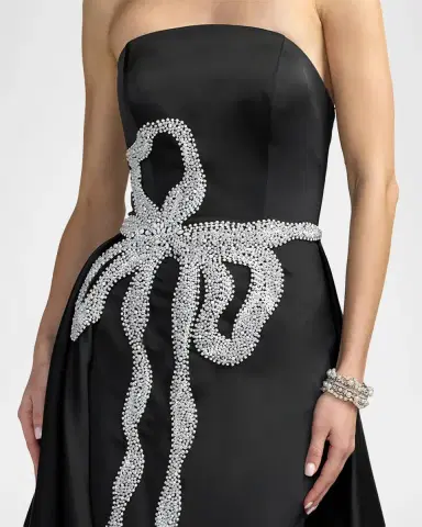 Mac Duggal Evening Strapless Satin Gown | Thumbnail 4 Mac Duggal Evening Strapless Satin Gown | Thumbnail 4
