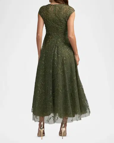 Mac Duggal Embellished Jewel Neck A-Line Cocktail Dress | Thumbnail 3 Mac Duggal Embellished Jewel Neck A-Line Cocktail Dress | Thumbnail 3