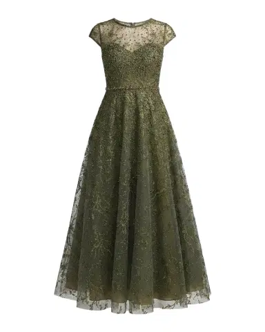 Mac Duggal Embellished Jewel Neck A-Line Cocktail Dress | Thumbnail 1 Mac Duggal Embellished Jewel Neck A-Line Cocktail Dress | Thumbnail 1