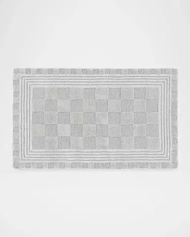 MacKenzie-Childs Light Grey Tonal Check Rug, 2 ' x 4 ' | Thumbnail 2 MacKenzie-Childs Light Grey Tonal Check Rug, 2 ' x 4 ' | Thumbnail 2