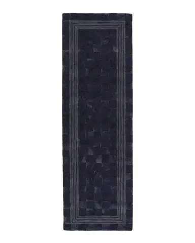 MacKenzie-Childs Indigo Blue Tonal Check Runner, 3 ' x 8 ' | Thumbnail 1 MacKenzie-Childs Indigo Blue Tonal Check Runner, 3 ' x 8 ' | Thumbnail 1