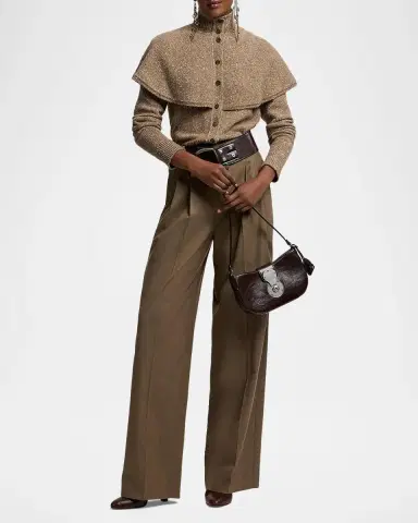 Ralph Lauren Collection Clarice Wool-Blend Pleated Wide-Leg Pants | Thumbnail 2 Ralph Lauren Collection Clarice Wool-Blend Pleated Wide-Leg Pants | Thumbnail 2