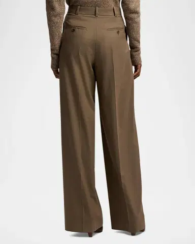 Ralph Lauren Collection Clarice Wool-Blend Pleated Wide-Leg Pants | Thumbnail 3 Ralph Lauren Collection Clarice Wool-Blend Pleated Wide-Leg Pants | Thumbnail 3