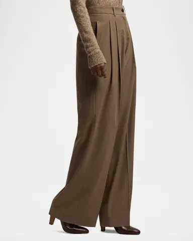 Ralph Lauren Collection Clarice Wool-Blend Pleated Wide-Leg Pants | Thumbnail 5 Ralph Lauren Collection Clarice Wool-Blend Pleated Wide-Leg Pants | Thumbnail 5