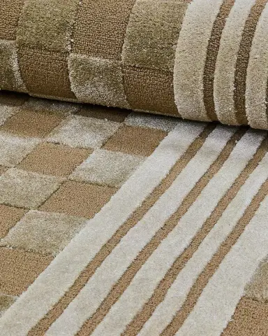 MacKenzie-Childs Mocha Tonal Check Rug, 2 ' x 4 ' | Thumbnail 3 MacKenzie-Childs Mocha Tonal Check Rug, 2 ' x 4 ' | Thumbnail 3