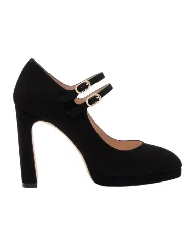 Stuart Weitzman 100mm Babette Suede Platform Mary Janes | Thumbnail 1 Stuart Weitzman 100mm Babette Suede Platform Mary Janes | Thumbnail 1