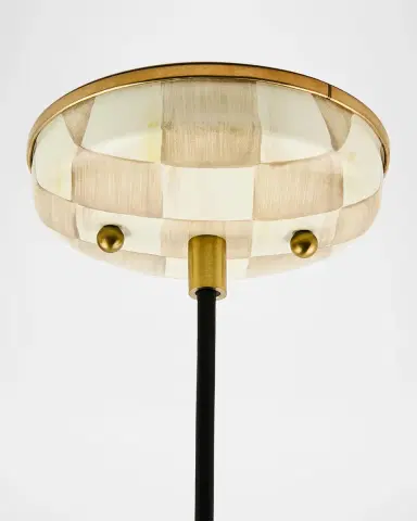 MacKenzie-Childs Mocha Check 12" Dome Pendant | Thumbnail 2 MacKenzie-Childs Mocha Check 12" Dome Pendant | Thumbnail 2
