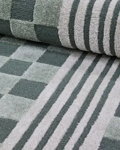 MacKenzie-Childs Sage Green Tonal Check Rug, 8 ' x 10 ' | Thumbnail 2 MacKenzie-Childs Sage Green Tonal Check Rug, 8 ' x 10 ' | Thumbnail 2