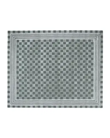 MacKenzie-Childs Sage Green Tonal Check Rug, 8 ' x 10 ' | Thumbnail 1 MacKenzie-Childs Sage Green Tonal Check Rug, 8 ' x 10 ' | Thumbnail 1