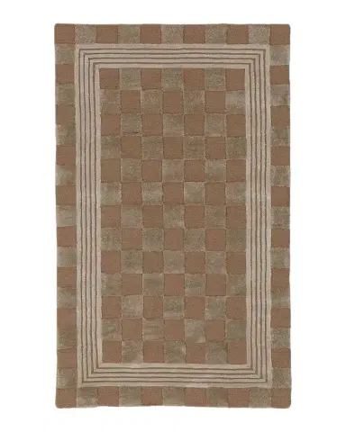 MacKenzie-Childs Mocha Tonal Check Rug, 3 ' x 5 ' | Thumbnail 1 MacKenzie-Childs Mocha Tonal Check Rug, 3 ' x 5 ' | Thumbnail 1