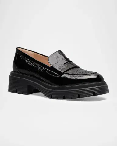 Stuart Weitzman Hudson Lite Patent Leather Penny Loafers | Thumbnail 2 Stuart Weitzman Hudson Lite Patent Leather Penny Loafers | Thumbnail 2