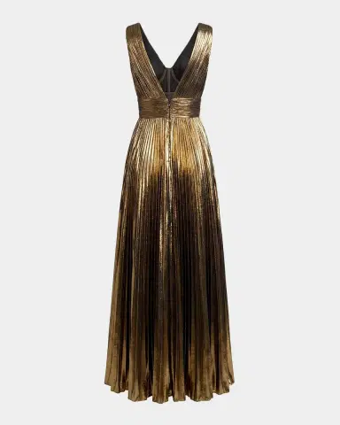 Mac Duggal Metallic Pleated Ombré Gown | Thumbnail 5 Mac Duggal Metallic Pleated Ombré Gown | Thumbnail 5