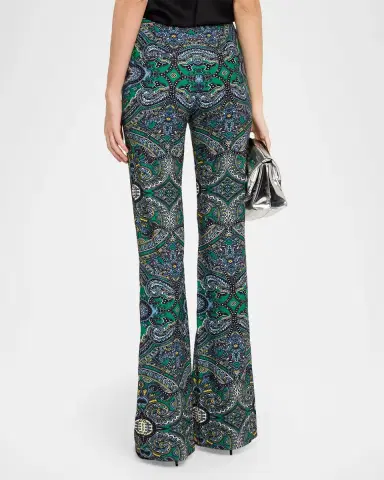 Alice + Olivia Teeny Paisley Flare Pants | Thumbnail 3 Alice + Olivia Teeny Paisley Flare Pants | Thumbnail 3
