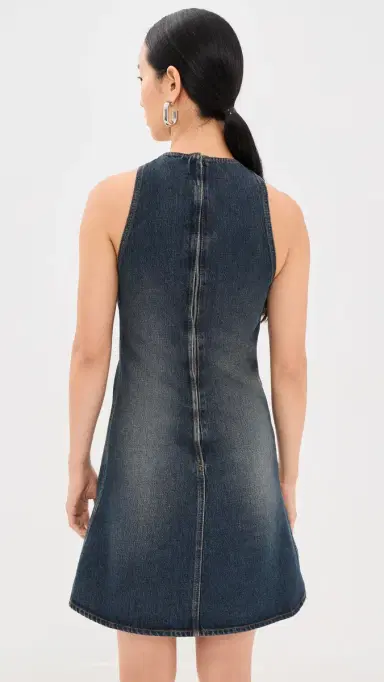 Courrèges Vintage Blue Denim A-Line Mini Dress Vintage Medium Blue | Thumbnail 3 Courrèges Vintage Blue Denim A-Line Mini Dress Vintage Medium Blue | Thumbnail 3