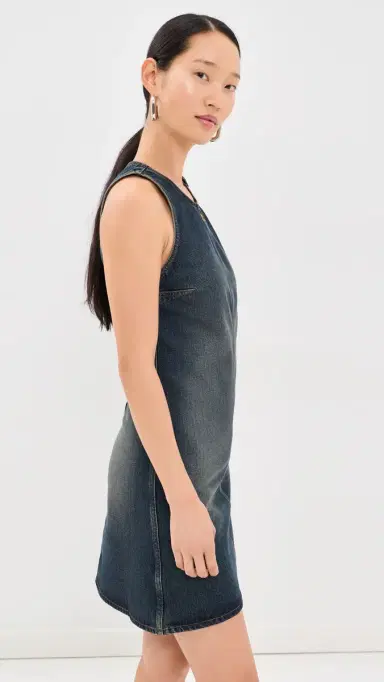 Courrèges Vintage Blue Denim A-Line Mini Dress Vintage Medium Blue | Thumbnail 4 Courrèges Vintage Blue Denim A-Line Mini Dress Vintage Medium Blue | Thumbnail 4