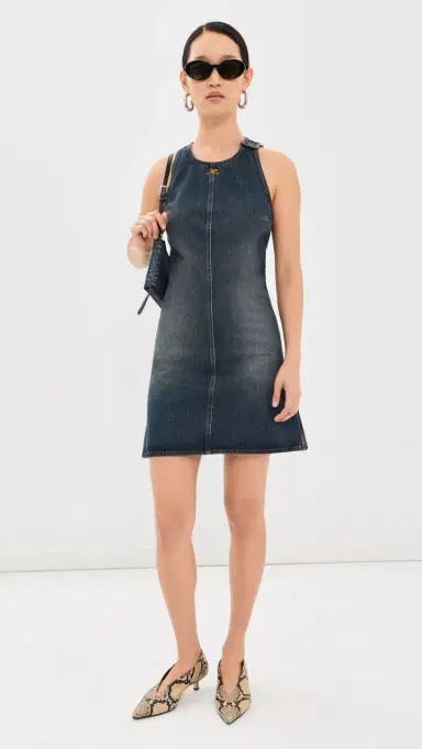 Courrèges Vintage Blue Denim A-Line Mini Dress Vintage Medium Blue | Thumbnail 5 Courrèges Vintage Blue Denim A-Line Mini Dress Vintage Medium Blue | Thumbnail 5
