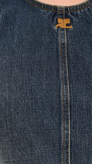 Courrèges Vintage Blue Denim A-Line Mini Dress Vintage Medium Blue | Thumbnail 6 Courrèges Vintage Blue Denim A-Line Mini Dress Vintage Medium Blue | Thumbnail 6