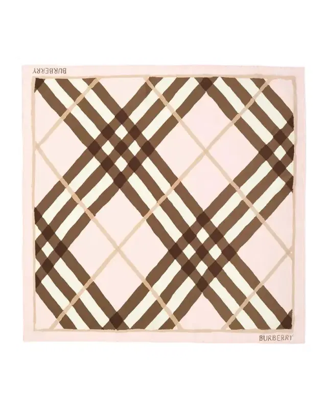 Watercolor Check Silk Scarf Watercolor Check Silk Scarf