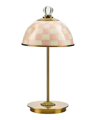 MacKenzie-Childs Rosy Check Rechargeable Dome Table Lamp | Thumbnail 1 MacKenzie-Childs Rosy Check Rechargeable Dome Table Lamp | Thumbnail 1