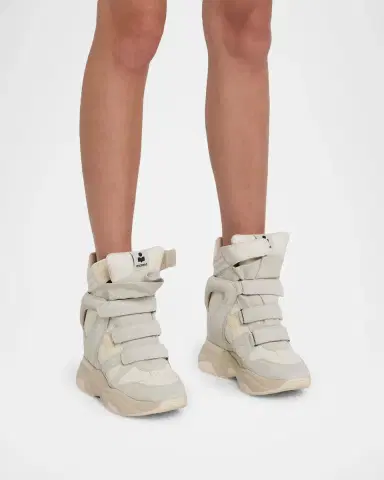 Isabel Marant Balskee Leather and Suede High-Top Wedge Sneakers | Thumbnail 2 Isabel Marant Balskee Leather and Suede High-Top Wedge Sneakers | Thumbnail 2