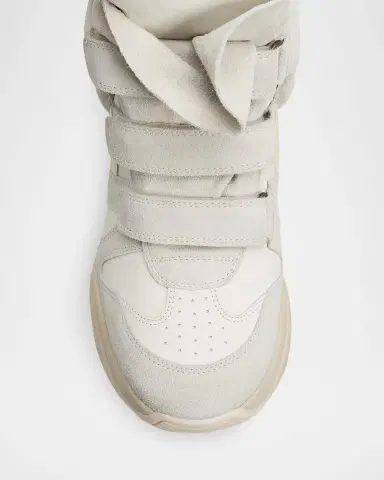 Isabel Marant Balskee Leather and Suede High-Top Wedge Sneakers | Thumbnail 3 Isabel Marant Balskee Leather and Suede High-Top Wedge Sneakers | Thumbnail 3