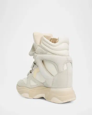Isabel Marant Balskee Leather and Suede High-Top Wedge Sneakers | Thumbnail 4 Isabel Marant Balskee Leather and Suede High-Top Wedge Sneakers | Thumbnail 4