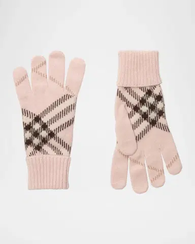 Burberry Heritage Check Cashmere-Blend Gloves | Thumbnail 2 Burberry Heritage Check Cashmere-Blend Gloves | Thumbnail 2