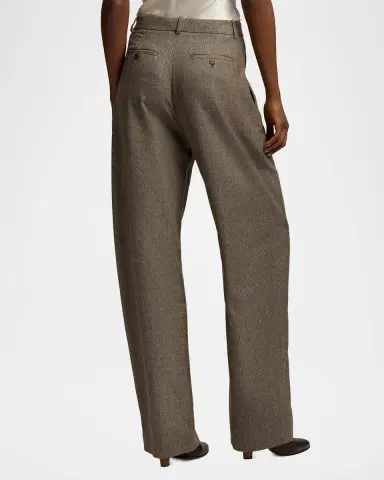 Ralph Lauren Collection Leandre Wool Barrel-Leg Pants | Thumbnail 3 Ralph Lauren Collection Leandre Wool Barrel-Leg Pants | Thumbnail 3