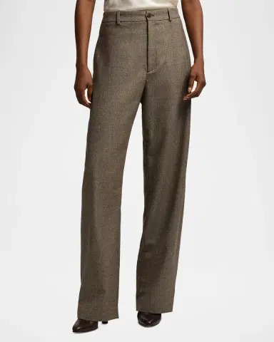 Ralph Lauren Collection Leandre Wool Barrel-Leg Pants | Thumbnail 4 Ralph Lauren Collection Leandre Wool Barrel-Leg Pants | Thumbnail 4