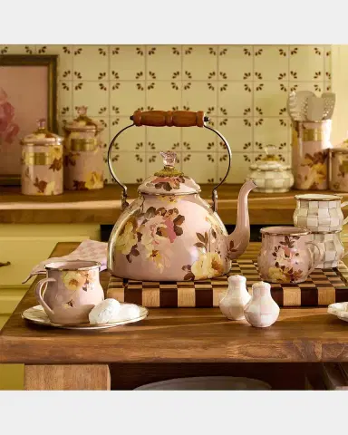 MacKenzie-Childs Wild Rose Mauve Large Tea Kettle | Thumbnail 3 MacKenzie-Childs Wild Rose Mauve Large Tea Kettle | Thumbnail 3