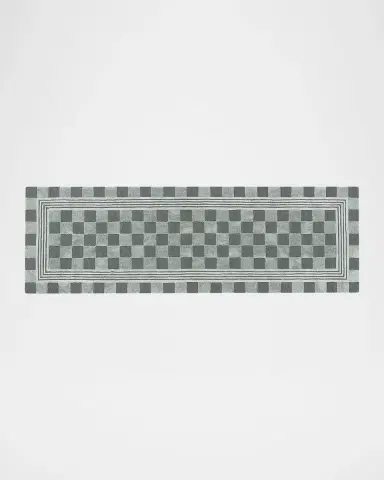 MacKenzie-Childs Sage Green Tonal Check Runner, 3 ' x 8 ' | Thumbnail 2 MacKenzie-Childs Sage Green Tonal Check Runner, 3 ' x 8 ' | Thumbnail 2