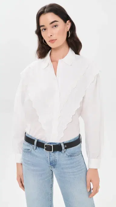 Frame The Poplin Equestrian Shirt | Thumbnail 2 Frame The Poplin Equestrian Shirt | Thumbnail 2