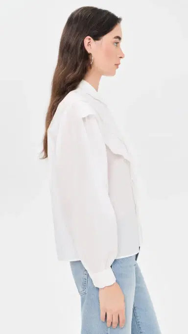 Frame The Poplin Equestrian Shirt | Thumbnail 4 Frame The Poplin Equestrian Shirt | Thumbnail 4