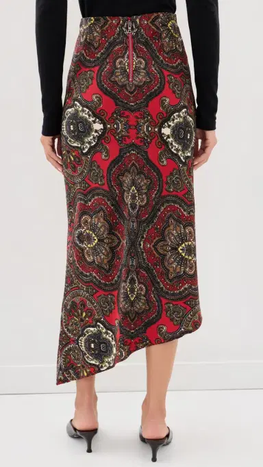Alice + Olivia Maeve Asymmetric Slip Skirt Bon Voyage Hibiscus Multi | Thumbnail 3 Alice + Olivia Maeve Asymmetric Slip Skirt Bon Voyage Hibiscus Multi | Thumbnail 3