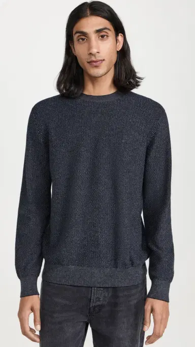 Vince Geo Jacquard Crew Sweater Coastal/ed H Grey | Thumbnail 2 Vince Geo Jacquard Crew Sweater Coastal/ed H Grey | Thumbnail 2