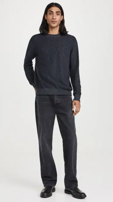 Vince Geo Jacquard Crew Sweater Coastal/ed H Grey | Thumbnail 5 Vince Geo Jacquard Crew Sweater Coastal/ed H Grey | Thumbnail 5