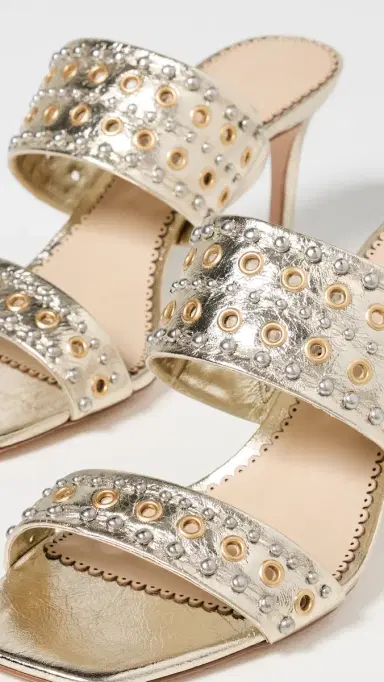 Cinq à Sept Sutton Mixed Hardware Metallic Sandals Light Gold | Thumbnail 6 Cinq à Sept Sutton Mixed Hardware Metallic Sandals Light Gold | Thumbnail 6