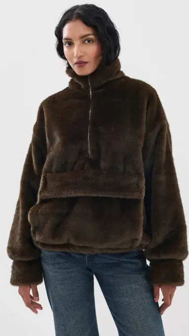 Source Unknown Zvika Faux Fur Anorak Brown M/L | Thumbnail 2 Source Unknown Zvika Faux Fur Anorak Brown M/L | Thumbnail 2