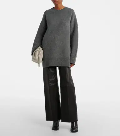 Frame Le Slim Palazzo high-rise leather pants | Thumbnail 2 Frame Le Slim Palazzo high-rise leather pants | Thumbnail 2