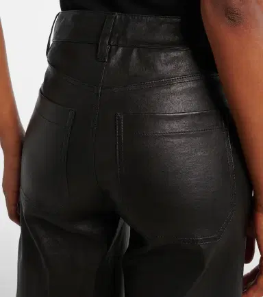 Frame Le Slim Palazzo high-rise leather pants | Thumbnail 4 Frame Le Slim Palazzo high-rise leather pants | Thumbnail 4