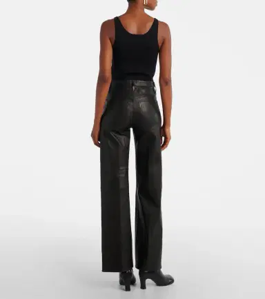 Frame Le Slim Palazzo high-rise leather pants | Thumbnail 5 Frame Le Slim Palazzo high-rise leather pants | Thumbnail 5