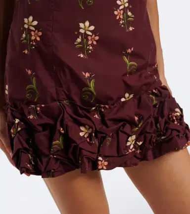 Agua by Agua Bendita Jardin floral off-shoulder cotton minidress | Thumbnail 3 Agua by Agua Bendita Jardin floral off-shoulder cotton minidress | Thumbnail 3
