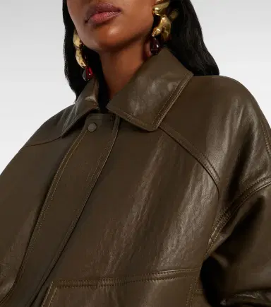 Saint Laurent Leather bomber jacket | Thumbnail 3 Saint Laurent Leather bomber jacket | Thumbnail 3
